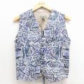 古着 ベスト キッズ ボーイズ 子供服 90年代 90s 総柄 シルク 白他 26feb04
