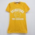 古着 半袖 ビンテージ Tシャツ キッズ ボーイズ 子供服 80年代 80s ORANGETOWN バスケットボール クルーネック USA製 イエロー 26jun11