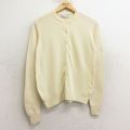 古着 長袖 ニット カーディガン レディース 80年代 80s 無地 カシミヤ カシミア 生成り 24nov28 中古 トップス