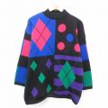 古着 長袖 セーター レディース 90年代 90s アクリル モックネック ハイネック USA製 黒他 ブラック 25mar07 中古 ニット トップス