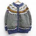 古着 長袖 ニット カーディガン レディース ロパペイサ ウール エクアドル製 グレー他 26jan16