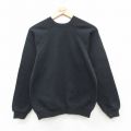 古着 TULTEX 長袖 セーター レディース 90年代 90s 無地 ラグラン クルーネック USA製 黒 26feb18