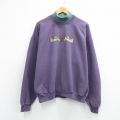 古着 長袖 スウェット レディース 00年代 00s ハート 大きいサイズ タートルネック ハイネック USA製 紫他 26mar27