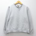 古着 エルエルビーン 長袖 スウェット レディース 00年代 00s 無地 Vネック グレー 霜降り 26mar27
