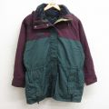古着 コロンビア COLUMBIA 長袖 ジャケット パーカー レディース 90年代 90s ツートンカラー 大きいサイズ エンジ他 内側フリース 24sep28 中古 アウター ジャンパー ブルゾン