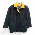古着 長袖 ジャケット レディース 90年代 90s マルチカラー 大きいサイズ 濃紺 ネイビー 24nov05 中古 アウター ジャンパー ブルゾン
