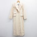 古着 長袖 ウール コート レディース 90年代 90s ロング丈 USA製 生成り 25jan15 中古 アウター