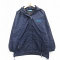 古着 長袖 ナイロン ジャケット パーカー レディース NRCS リップストップ 紺 ネイビー 内側メッシュ 25jan17 中古 アウター ウインドブレーカー