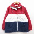 古着 エルエルビーン LLBEAN 長袖 セーリング ジャケット レディース 90年代 90s 赤他 レッド ストライプ 25mar17 中古 アウター ジャンパー ブルゾン