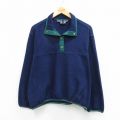 古着 ウールリッチ WOOLRICH 長袖 フリース ジャケット レディース 90年代 90s 大きいサイズ スナップT USA製 紺 ネイビー 25nov04 中古 アウター ジャンパー ブルゾン