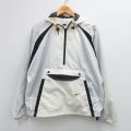 古着 ナイキ NIKE 長袖 ハーフジップ ジャケット アノラック パーカー レディース 00年代 00s ワンポイントロゴ ラグラン 大きいサイズ 白他 内側メッシュ 25nov11