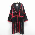 古着 パイオニア 長袖 ウール コート レディース 80年代 80s ロング丈 ショールカラー USA製 黒他【spe】 25dec08