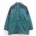 古着 エルエルビーン 長袖 ナイロン ジャケット マウンテン パーカー レディース 90年代 90s 大きいサイズ ロング丈 シンサレート 緑【spe】 26jan09