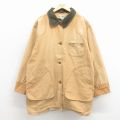 古着 エルエルビーン 長袖 ハンティング ジャケット レディース 90年代 90s ダック地 大きいサイズ ロング丈 コットン 茶 26jan30