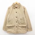 古着 エルエルビーン 長袖 ハンティング ジャケット レディース 襟コーデュロイ ベージュ系26feb03
