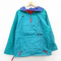 古着 コロンビア 長袖 ナイロン ジャケット アノラック パーカー レディース 90年代 90s 青緑 26feb14