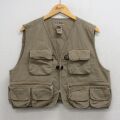 古着 エルエルビーン フィッシング ベスト レディース 00年代 00s ワンポイントロゴ リップストップ コットン 茶系 26apr27