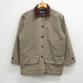 古着 ランズエンド 長袖 ハンティング ジャケット レディース 90年代 90s 襟コーデュロイ コットン 茶系他 内側フランネル 26apr28