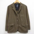 古着 ギャップ GAP 長袖 テーラード ジャケット レディース 90年代 90s コットン 茶系他 チェック 26apr28
