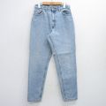古着 リーバイス Levis 551 ジーンズ レディース 90年代 90s テーパード コットン USA製 薄紺 ネイビー デニム 25oct06 中古 ボトムス ジーパン Gパン ロング パンツ