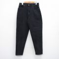 古着 ジーンズ レディース テーパード 黒 ブラック デニム 25oct06 中古 ボトムス ジーパン Gパン ロング パンツ