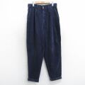 古着 ギャップ GAP コーデュロイ パンツ レディース 00年代 00s 太畝 テーパード 紺 25dec09