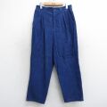 古着 コーデュロイ パンツ レディース 90年代 90s 太畝 コットン 紺系 25dec09