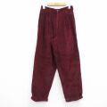 古着 エディーバウアー コーデュロイ パンツ レディース 00年代 00s 太畝 コットン エンジ 26feb21