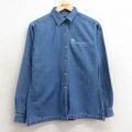 古着 長袖 シャツ レディース 00年代 00s コミュニティ バンク コットン 紺 ネイビー デニム 24oct10 中古 ブラウス トップス