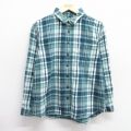 古着 エルエルビーン LLBEAN 長袖 ヘビー フランネル シャツ レディース コットン 緑他 グリーン チェック 25jan24 中古 ブラウス トップス
