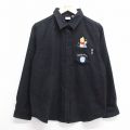 古着 長袖 シャツ レディース ディズニー DISNEY くまのプーさん 黒 ブラック 25jan29 中古 ブラウス トップス