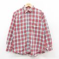古着 エルエルビーン 長袖 シャツ レディース 90年代 90s コットン 赤他 チェック 26feb09