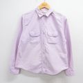 古着 オービス 長袖 ヘビー フランネル シャツ レディース 80年代 80s コットン USA製 パープル 26may15