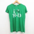 古着 ハーレーダビッドソン Harley Davidson 半袖 Tシャツ レディース GENEVA クローバー コットン クルーネック 緑 グリーン 24may21 中古