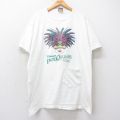 【20%OFF】古着 半袖 ビンテージ Tシャツ ワンピース レディース 90年代 90s ディズニー DISNEY ポートオーリンズ ラメ ポケット付き 大きいサイズ ロング丈 コットン クルーネック USA製 白 ホワイト 25sep01 中古