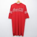 古着 7分袖 ビンテージ Tシャツ ワンピース レディース 00年代 00s コカコーラ ロング丈 クルーネック 赤【spe】 26mar28