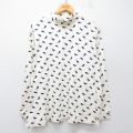 古着 セントジョンズベイ 長袖 ビンテージ Tシャツ レディース 00年代 00s ペイズリー柄 大きいサイズ コットン モックネック ハイネック 生成り 26mar28