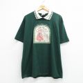 古着 ジャージーズ 半袖 ビンテージ Tシャツ レディース 90年代 90s 女性 ウサギ 刺繍 襟付き 大きいサイズ USA製 緑他 26may07