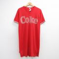 古着 半袖 ビンテージ Tシャツ ワンピース レディース 90年代 90s コカコーラ ロング丈 Vネック USA製 レッド 26jun12