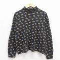 古着 長袖 ビンテージ Tシャツ レディース 90年代 90s ディズニー ミッキー タートルネック ハイネック ブラック【spe】 26jun12