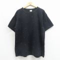 古着 半袖 ビンテージ Tシャツ レディース 90年代 90s スタッズ 大きいサイズ コットン クルーネック USA製 ブラック 26jun12