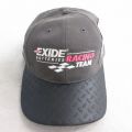 中古 キャップ 00年代 00s NASCAR EXIDE レーシング 刺繍 ツートンカラー デッド コットン 濃グレー他 25aug08