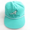 中古 キャップ 80年代 80s First State 鳥 刺繍 青緑 25aug08