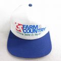 中古 キャップ 90年代 90s FARM & COUNTRY ツートンカラー USA製 青他 ブルー 25aug08