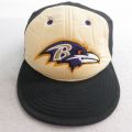 中古 メッシュ キャップ NFL ボルチモアレイブンズ 刺繍 ツートンカラー 黒他 ブラック アメフト スーパーボウル 25sep27