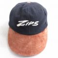 中古 ホロウェイ キャップ 90年代 90s ZIPS 刺繍 ツートンカラー ツバスエード ウール USA製 紺他 ネイビー 25nov04