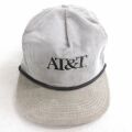 中古 キャップ 90年代 90s AT&T 刺繍 コーデュロイ ツートンカラー USA製 グレー【spe】 25nov27