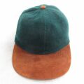 中古 COUNTY SEAT キャップ 00年代 00s ツートンカラー ツバスエード ウール 緑他 26mar05