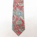 中古 ネクタイ 90年代 90s 花柄 シルク USA製 エンジ 25jul10