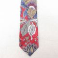 中古 ネクタイ 90年代 90s 花柄 USA製 エンジ 25jul15